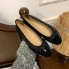Zapatos de Primavera 2025 Estilo Nuevo Inspirados en Chanel Piel Genuina Bloques de Color Lazo Zapatos de Una Sola Capa Planos Piel de Oveja Zapatos para Mujer Versátiles de Caña Baja