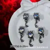 Accesorios de Estilo Oscuro Estilo Europeo y Americano Mariposa Negra Pistola Cruz de Rosa Colgante Pulsera de Cuentas DIY Collar