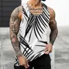 Directo de Fábrica Transfronterizo Nuevo Chaleco sin Mangas para Hombre Casual Holgado Talla Grande Estampado Digital 3D