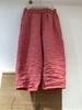 Verano 2025 Nueva Camisa de Lino de Temperamento Artístico Color Sólido Camisa Casual de Jersey + Pantalón de Pierna Recta Edición Red Color Sólido