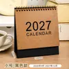 Calendário 2027 Planejador Simples Calendário Mensal Estilo Ins Trabalho de Escritório Calendário Anual Calendário de Mesa Vintage Atacado
