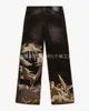 En Stock Transfronterizo Bordado Pesado Y2K Retro Americano Pantalones de Pierna Ancha Hip-Hop Street Sueltos Jeans Unisex