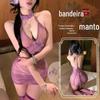 1295 Guofeng Cheongsam Sexy Underwear Mulheres Malha Perspectiva Puro Desejo de Uniforme Cama Paixão Livre Pijamas Quentes