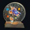 Bola de Cristal Luminosa Transfronteriza Vía Láctea Sistema Solar Espacio Bola de Cristal Luz de Noche Decoración Adornos para Escritorio de Dormitorio Regalo