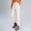 Leggings elásticos de cintura alta invierno nuevos pantalones de lana moda madre pantalones harén gruesos