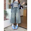 Shorts femininos de verão estilo retrô americano, cintura alta, plus size, modelagem solta, reto, perna larga