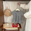 Vestido Negro y Blanco a Cuadros Estilo Bosque con Cuello de Muñeca para Niñas, Dulce Vestido de Verano de Manga Corta Línea A para Bebés, Vestido de Princesa para Niños