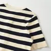 Moda Femenina de Punto Cardigan de Manga Corta Rayas Cuello Redondo Nuevo Primavera 2026 AliExpress Transfronterizo 2142112