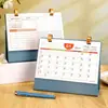 Calendário de mesa de couro de luxo leve 2027, calendário de mesa para escritório comercial, calendário mensal corporativo, imprimível com logotipo publicitário