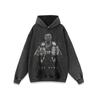 Suéter con capucha y estampado de rapero hip hop con personajes retro callejeros estadounidenses, sudadera con capucha de manga larga para hombres y mujeres, moda nacional callejera