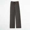 Pantalones Anchos Nuevos de Otoño e Invierno Transfronterizos para Mujer, Pantalones Rectos Espesos de Cintura Alta de Punto con Hilo de Alma, Pantalones Casuales de Longitud Completa