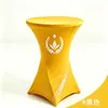 Funda Elástica para Mesa de Alta Calidad con Cuatro Patas Falda de Mesa para Mesa de Cóctel de Boda Hotel Cubierta para Mesa de Taburete Alto Redondo Transfronteriza Personalizada