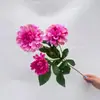 Crisantemo de bola simulado 3 cabezas fragancia tenue panal crisantemo de ping pong flor artificial falsa arreglo de boda adornos de escritorio accesorios para fotografía