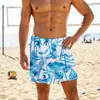 Nuevo Producto de Amazon Transfronterizo: Bata de Baño para Hombre con Estampado Marino, Talla Única para Todos, Fácil de Absorber Agua, Franela, Se Puede Usar como Toalla de Baño