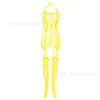 Lingerie Sexy Uniforme Bodysuit Jacquard Elegante Bodystocking Meias Abertas no Gancho Comércio Exterior Novo Modelo W287