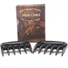Dispositivo cortador de barbacoa de plástico, dispositivo cortador de carne afilada, resistente a altas temperaturas, para cocina, para cortar alimentos cocidos, con forma de garra de oso.