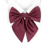 Poof Ding Urso Original Genuíno Uniforme JK Gravata Laço Flor Estudante Feminina Cor Sólida Raízes Vermelhas