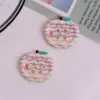 Botões de Maçã Acrílicos Verdes Frescos e Simples Acessórios de Cabelo DIY Tiaras Patches para Cabelo Correntes de Celular Pingentes Acessórios de Joias