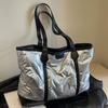 Bolsa Acolchoada de Algodão Bolsa Tote Feminina Grande Capacidade Outono e Inverno 2026 Nova Versátil Bolsa de Ombro Classe Alta Bolsa para o Dia a Dia