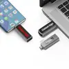 Disco U de Empuje y Extracción Teléfono Móvil Computadora Doble Uso USB Tipo-C de Doble Cabezal USB Dos en Uno Empuje y Extracción Metálico Luminoso Disco U