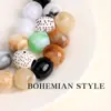 Cuentas Acrílicas Hechas a Mano de Dos Colores, Cuentas Sueltas, Accesorios para Faldas, Cordones para Zapatos, Cuentas con Agujero Grande, Botones