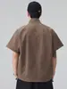Ropa para Hombre Fengshe / Camiseta de Verano de Manga Corta Nueva de Verano Pulóver de Cuello Alto Camiseta de Manga Corta Holgada Casual