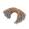 Hilo de Cera Coreano Colorido de 2 mm Cierre de Langosta Corto de Aleación Cordón de unos 13 cm de Largo Cuerda para Colgante DIY Hebilla de Doble Extremo Accesorios