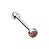 Comercio Electrónico Transfronterizo Nuevo F136 Aleación de Titanio Brillante Circonita Clavo de Lengua Moda Europea y Americana Piercing Personalizado Joyería Anillo para la Lengua