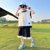 Traje para niño Verano 2025 Nuevo Ropa de verano para niños Chaleco de moda para niño Shorts Conjunto de dos piezas Guapo y a la moda Exportación