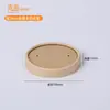 Tazón de Papel Desechable con Tapa, Cubeta para Avena, Tazón de Arroz Comercial, Caja para Ensalada de Picnic, Caja de Embalaje de Papel Kraft para Comida Rápida para Llevar, Frutas