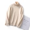 Otoño e Invierno doble hebra engrosado para niños 100% lana tejido cuello alto base ropa para niños suéter interior engrosado suéter de lana