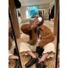 En Stock//Pantalones Acolchados de Algodón con Encaje Plisado Empalmado de Chica Austriaca Tienen Miedo al Frío Pantalones Casuales Estrella