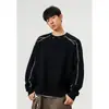 Sudadera con capucha de manga larga de algodón de alto gramaje 400 g, deconstruida, con remaches, talla grande, para hombre, capa base de estudiante