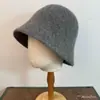 Sombrero de Pescador de Punto de Color Sólido Liso de Alta Calidad Estilo Japonés Cubre Rostro Moda Otoño e Invierno Casual Cálido Protector de Orejas Sombrero Cloche