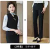Servicio al cliente de banco OL, joyería, esteticista, recepcionista, uniforme de trabajo, traje sastre gris profesional para mujer