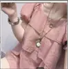 23506 grande amor beleza Yiyuan 2023 Verão novo moda europeia camiseta estilo coreano chifon estilo ocidental manga curta camisa moda
