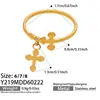 Misterio y Elegancia: Diseño de Nicho Anillo de Acero Inoxidable Negro y Blanco con Circonita Colgante de Cruz Juego de Anillos Multicapa en Forma de V