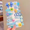 Lindo juego de horquillas para el cabello para niños Corea del Sur Pinza para el flequillo de niña Pinza para la parte trasera de la cabeza de bebé Dibujos animados de conejo Accesorios para la cabeza