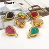 Wt-P2071 Forma Clásica de Gota de Agua Esmalte de Colores Chapado en Oro de 18 Quilates Accesorios Colgantes para Pendientes DIY Decoración de Collares