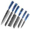 Juego de Cuchillos de Chef para Venta al por Mayor en Amazon Transfronterizo, Cuchillo Santoku para Rebanar Frutas, Cuchillo de Cocina Multiusos para Deshuesar, Juego de Cuchillos de 10 Piezas