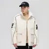 Chaqueta de plumón para trabajo para hombre Invierno Nueva Moda Marca Suelta Cálida Engrosada Plumón de Pato Blanco Moda Delgada Chaqueta Corta