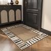 Tapete de puerta estilo americano, terciopelo ligero, lujo, tapete de piso de alta calidad, para puerta de casa, resistente a las manchas, a prueba de polvo y resistente al roce