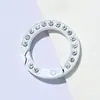 Anel de Liga Cozida Cravejado de Diamantes Argola de Mola Tinta Fofa Colorido Doce Redondo Dupla Face Diamante Inteiro Fivela de Mola Acessórios para Corrente de Celular