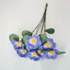 Flor Única Simulada Violeta Imitação Decoração de Casa ao Ar Livre Enfeites Flores Artificiais de Plástico e Plantas Verdes Atacado Transfronteiriço