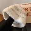 Gorro de Felpa con Orejeras y Cabeza Grande para Otoño e Invierno, Lindo y Cálido, Gorro de Punto Versátil para Mujer