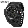 Reloj Electrónico de Moda Transfronterizo Sanda para Hombre Resistente al Agua Luminoso Despertador Multifuncional Reloj Deportivo para Hombre en stock Suministro Directo