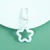 Nuevo llavero de pentagrama hueco de colores, accesorios de hebilla de puerta giratoria, materiales para accesorios de joyería hechos a mano DIY al por mayor