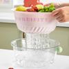 Cesta de Drenagem de Dopamina Camada Dupla Doméstica Sala de Estar Grau Alimentício Grande Capacidade Bacia para Lavar Frutas e Verduras Prato de Frutas de Alto Valor