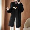 Casaco Duffle Casaco de Inverno Casaco Lã Solto Casaco de Lã 2023 Novo Comprimento Médio Feminino Fashion
