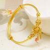 Pulsera atrapasueños de oro de Vietnam para mujer, sólida, de empujar y tirar, simulación de oro, pulsera chapada en oro IELTS que no se desvanece